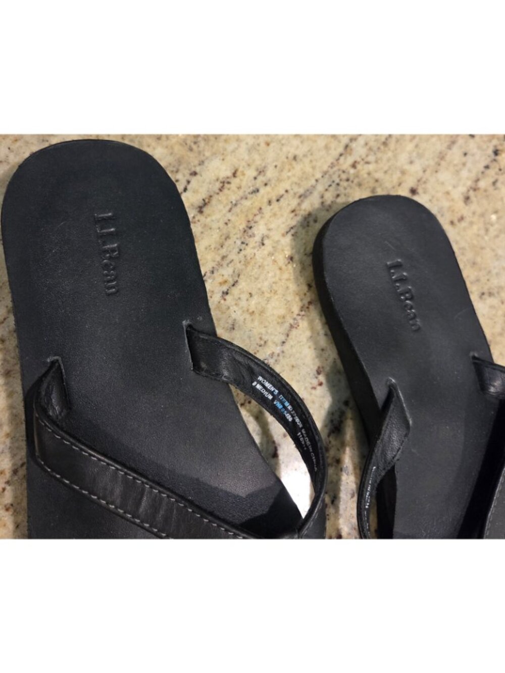 LL Bean Women’s Size 8 Black Flop Flops 275038 - Picture 4 of 12